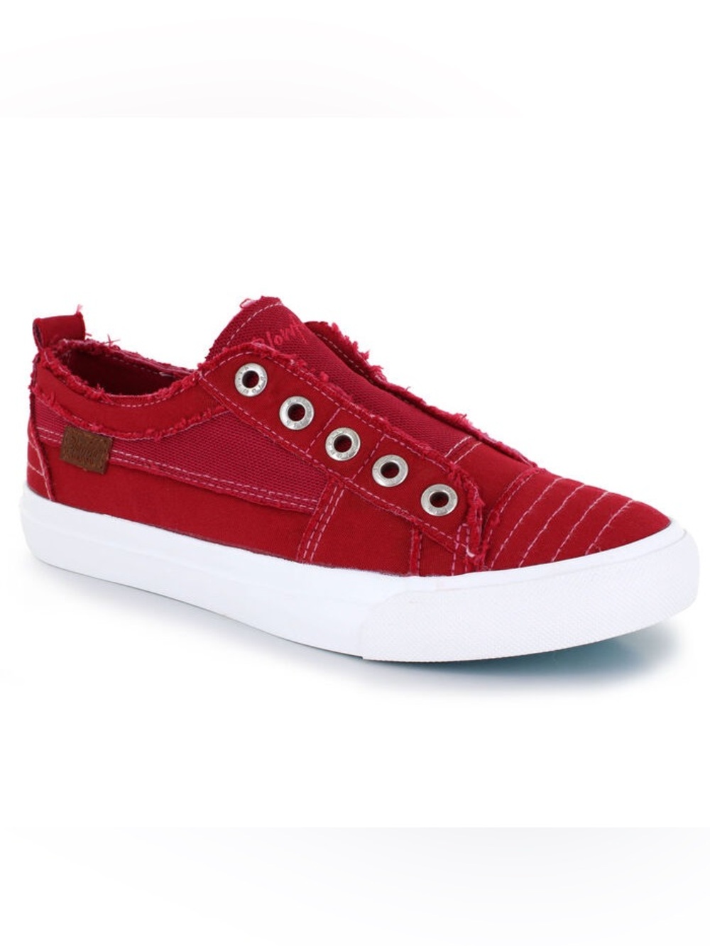 Blowfish Jester Red Color Washed Canvas Sz 8